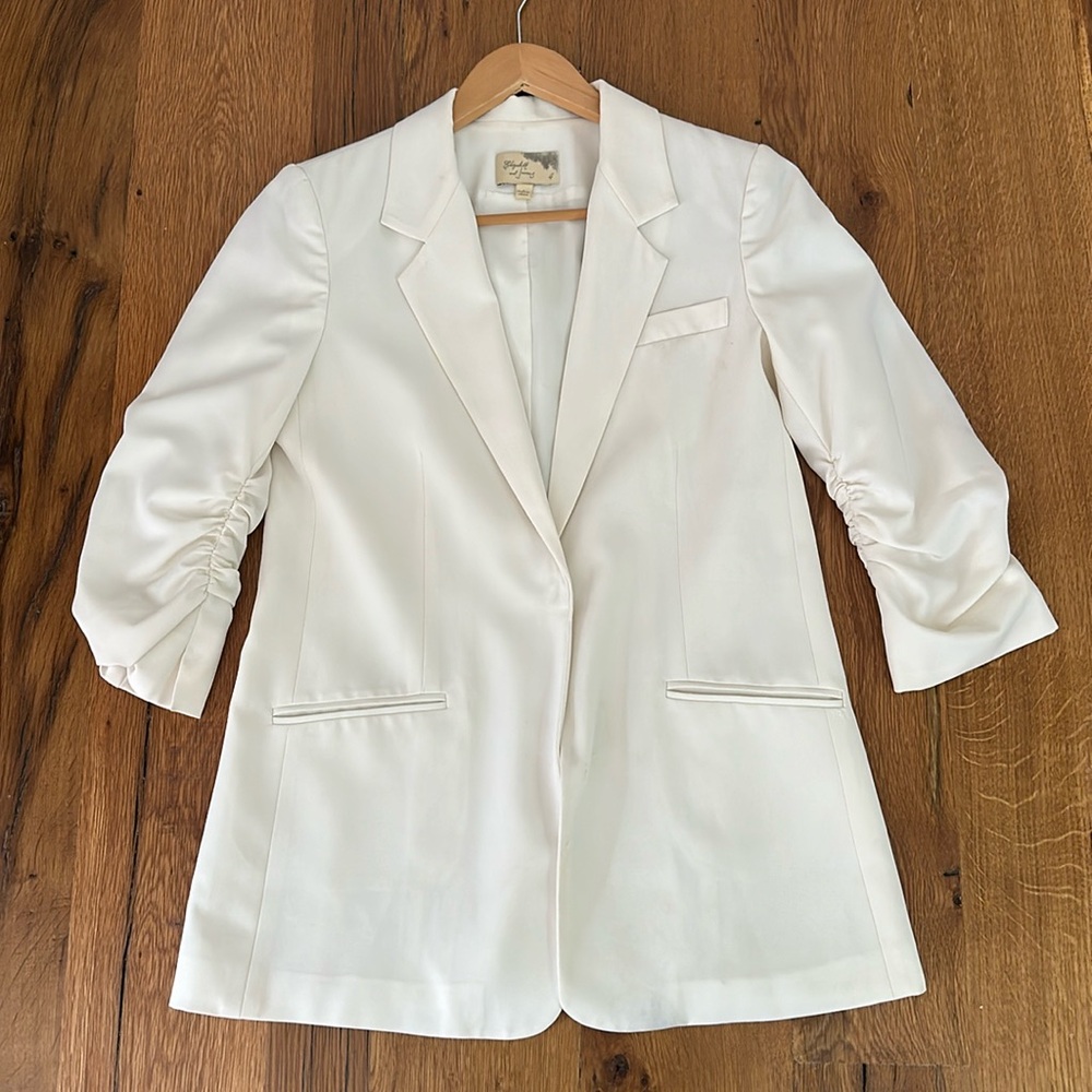 Elizabeth and James white blazer